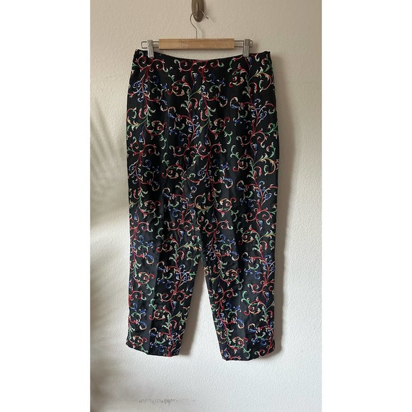 CJ Laing Silk Embroidered Party Dress Pants Sz. 14 - Picture 1 of 9